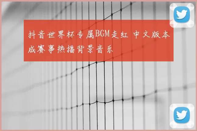 抖音世界杯专属BGM走红 中文版本成赛事热播背景音乐